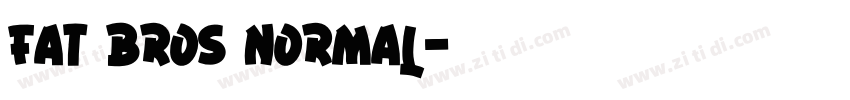 Fat bros normal字体转换